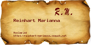Reinhart Marianna névjegykártya